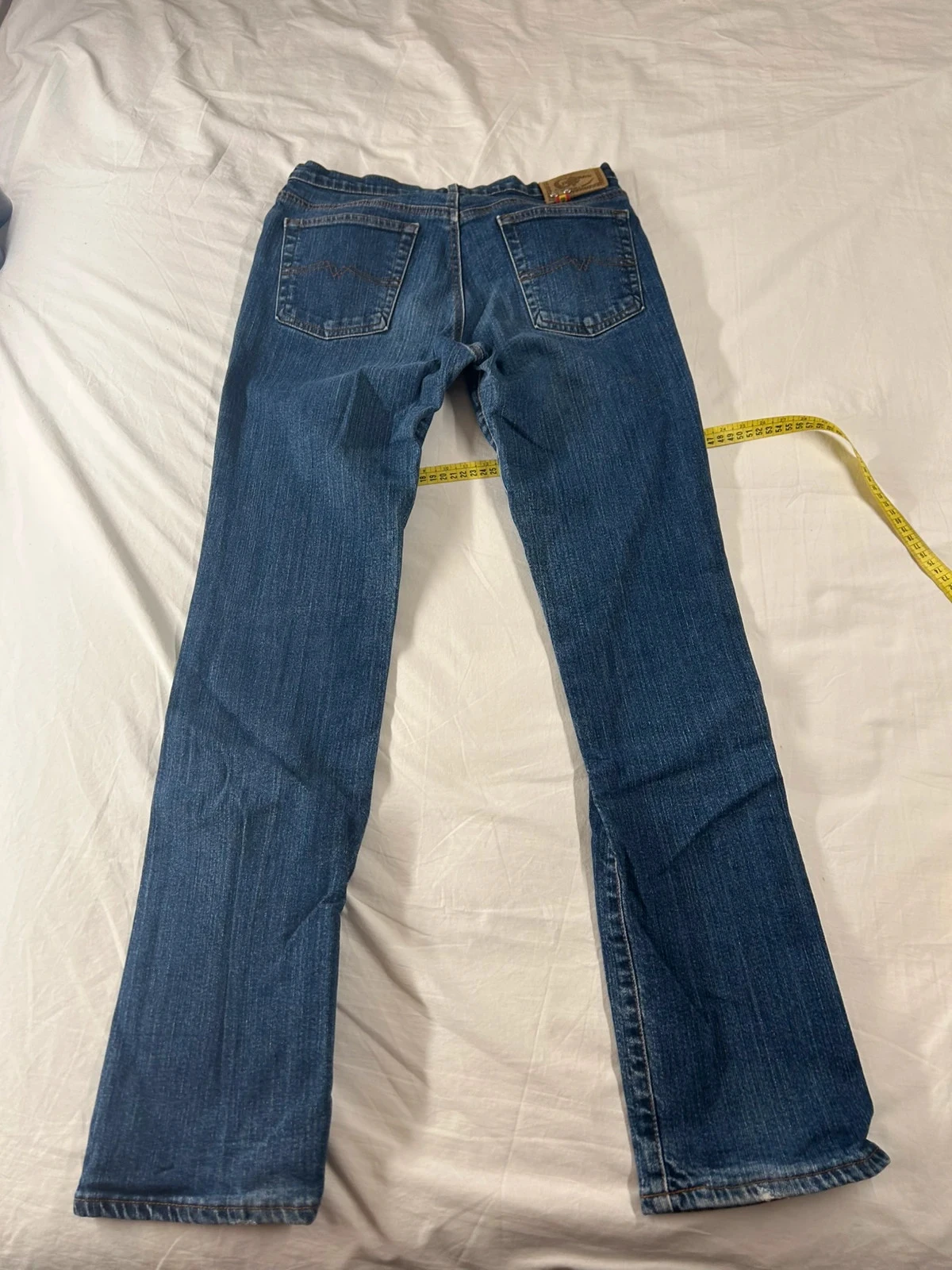 Navy blue straight cut jeans vintage retro y2k style – photo 14
